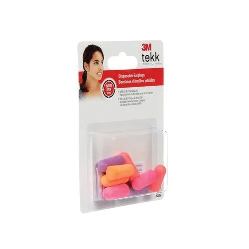 3M TEKK Protection 7000122741 Disposable Ear Plugs, 32 dB NRR, Foam Ear Plug, Assorted Ear Plug