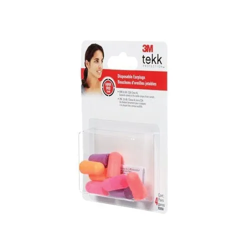 3M TEKK Protection 7000122741 Disposable Ear Plugs, 32 dB NRR, Foam Ear Plug, Assorted Ear Plug