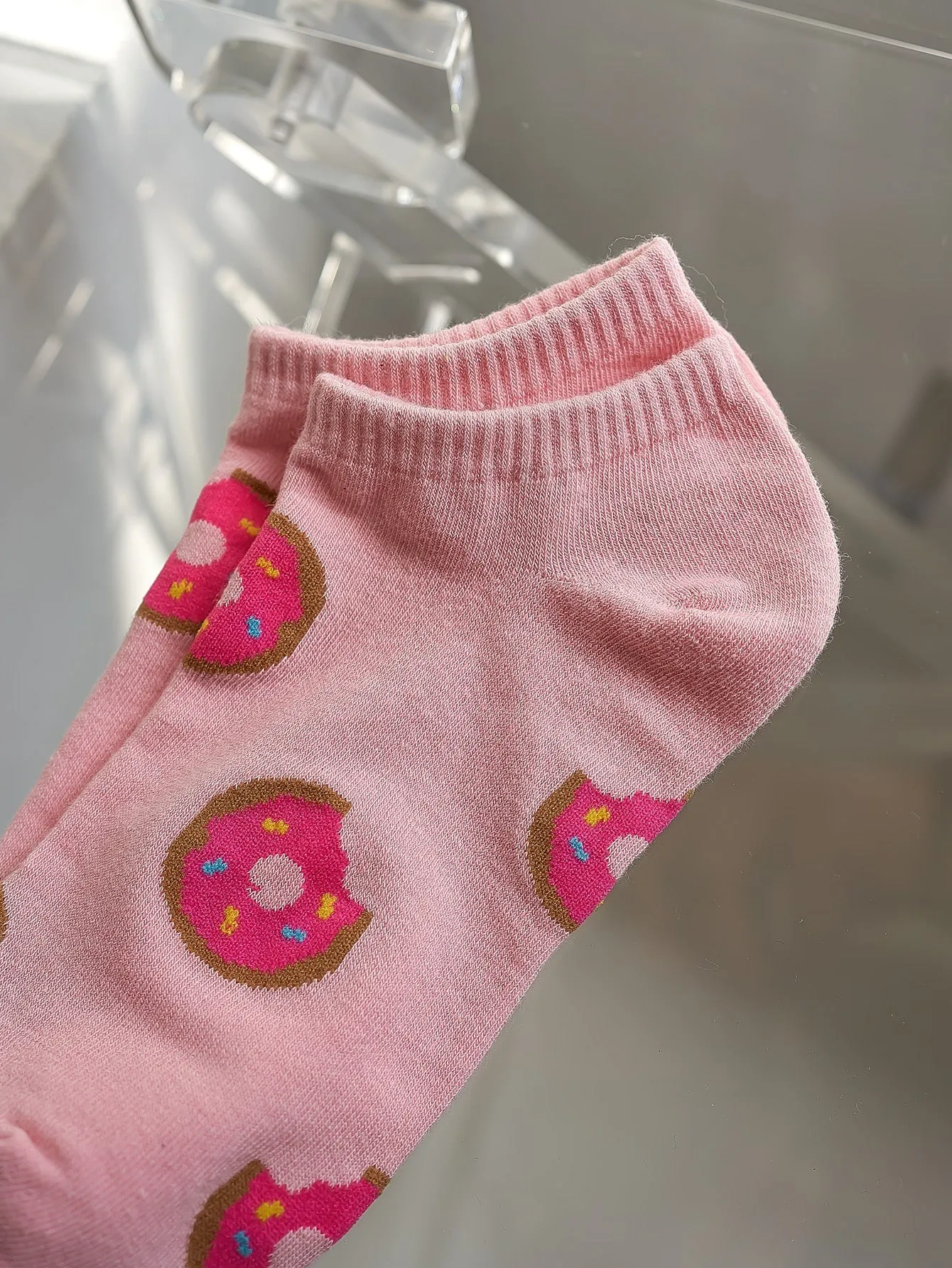 4pairs Pretzel Donut Fries Ankle Socks Silly Socks for Women Funky Socks Funny