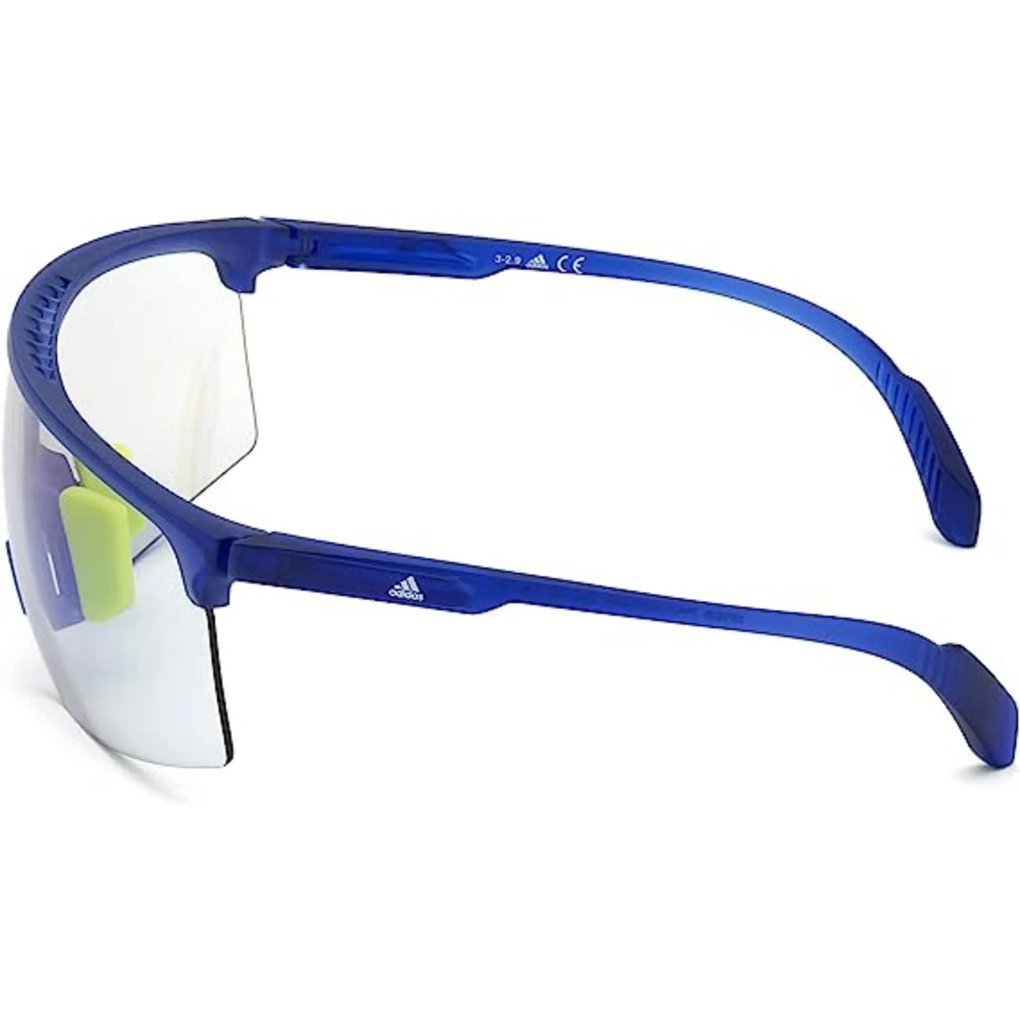 Adidas Men's Sunglasses - Matte Blue Shield Frame Mirrored Lens | ADIDAS SP0005 91X