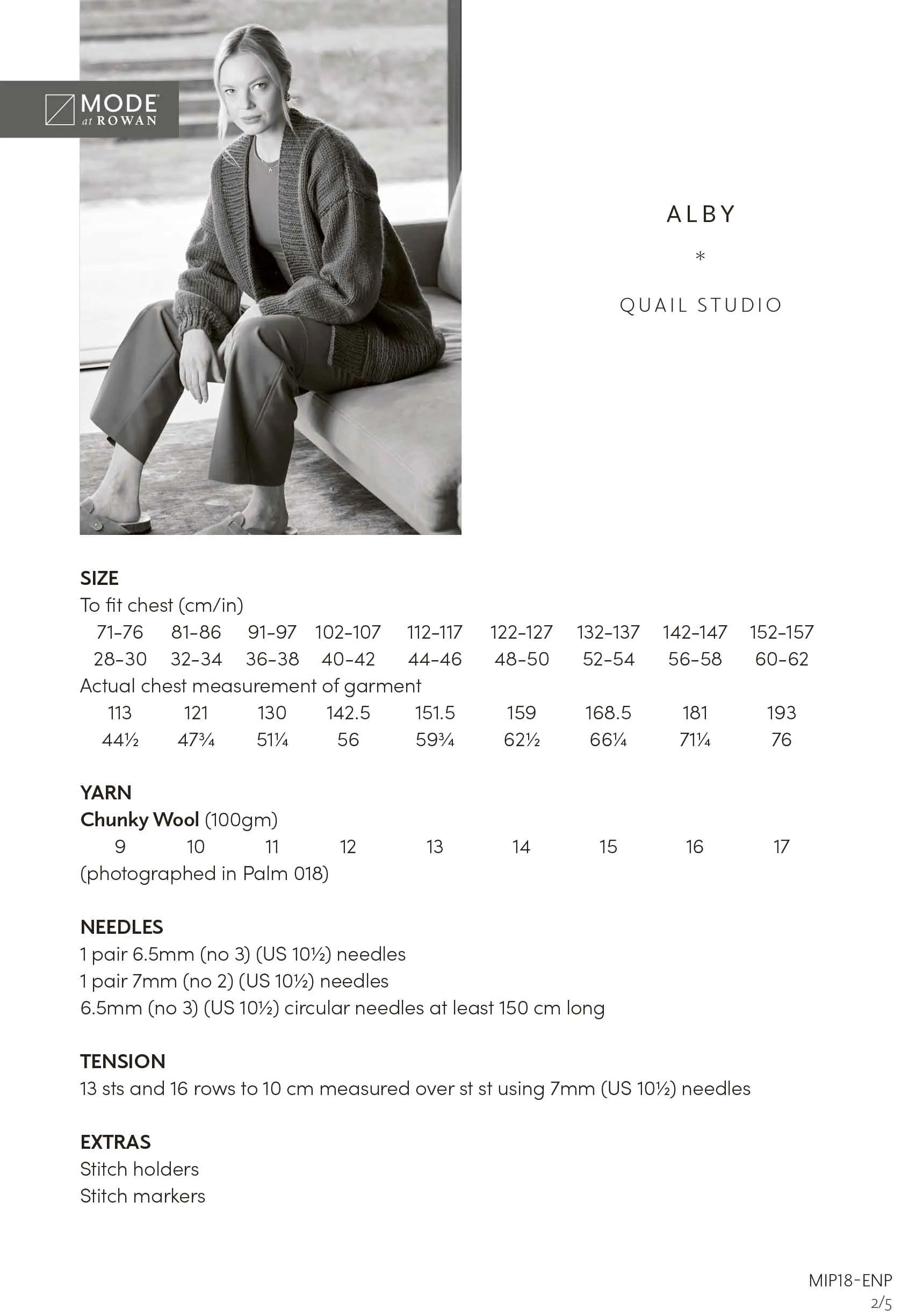 Alby in Mode at Rowan Chunky Wool - Digital Version MIP18-M