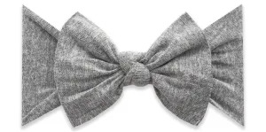 Baby Bling Heathered Grey Patterned Knot Headband