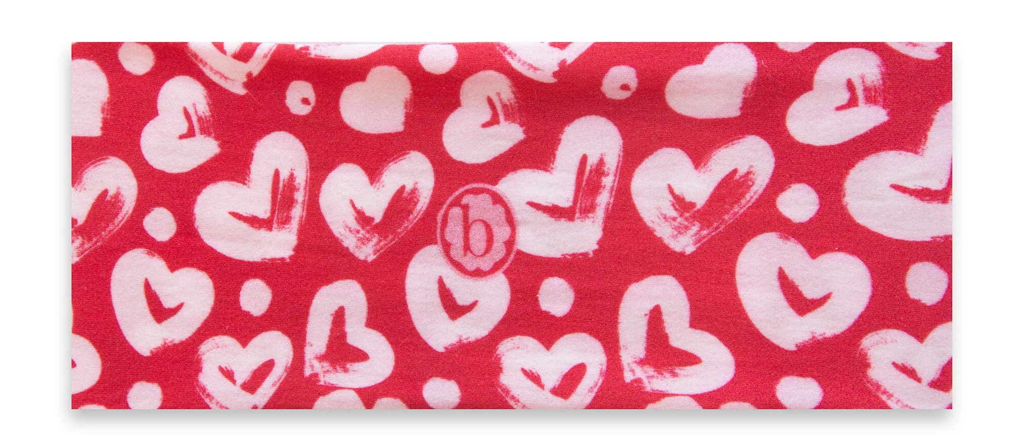 Baby Bling Lipstick Heart Printed Knot Headband