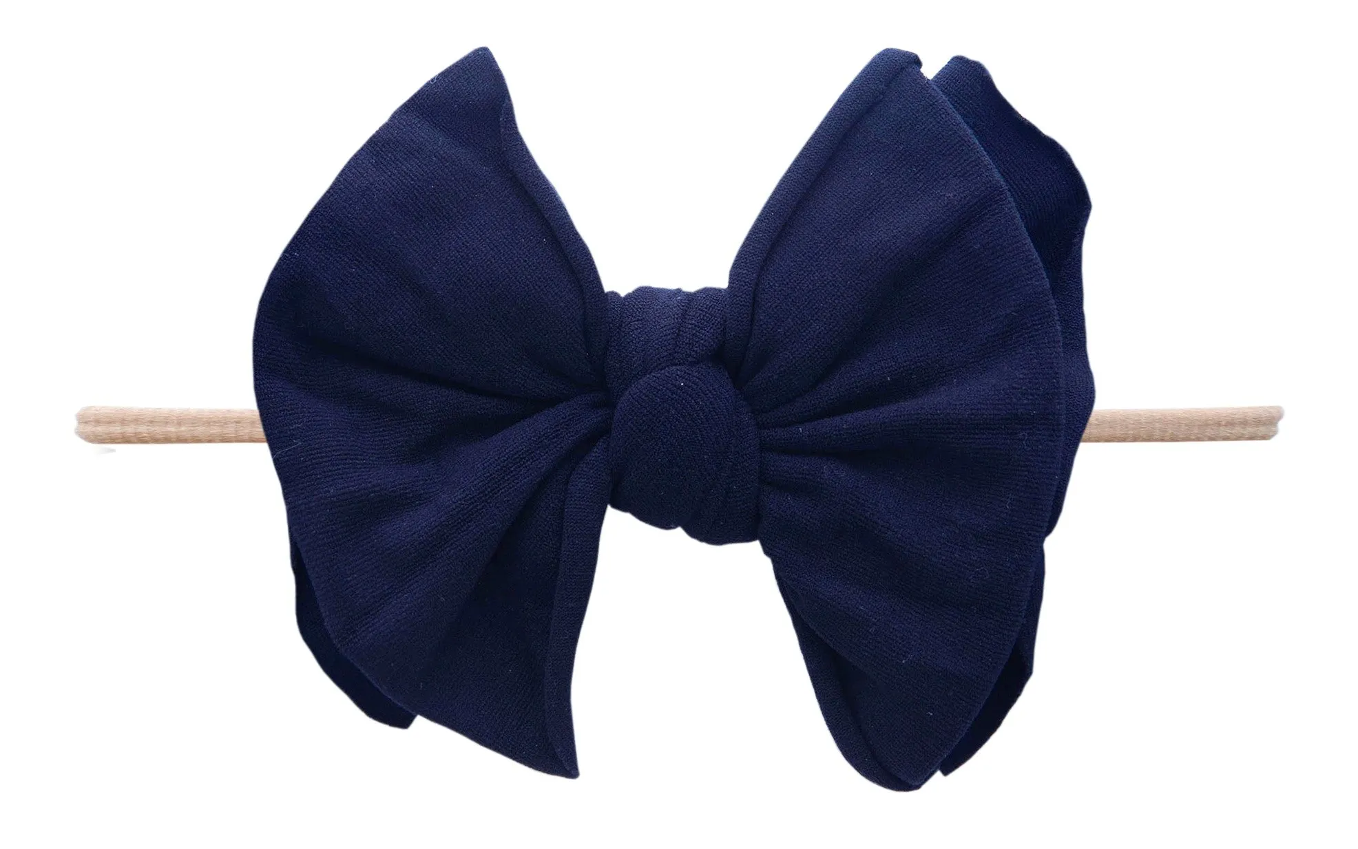 Baby Bling Navy / Blush FAB-BOW-LOUS Skinny Headband