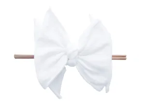 Baby Bling White / Blush FAB-BOW-LOUS Skinny Headband