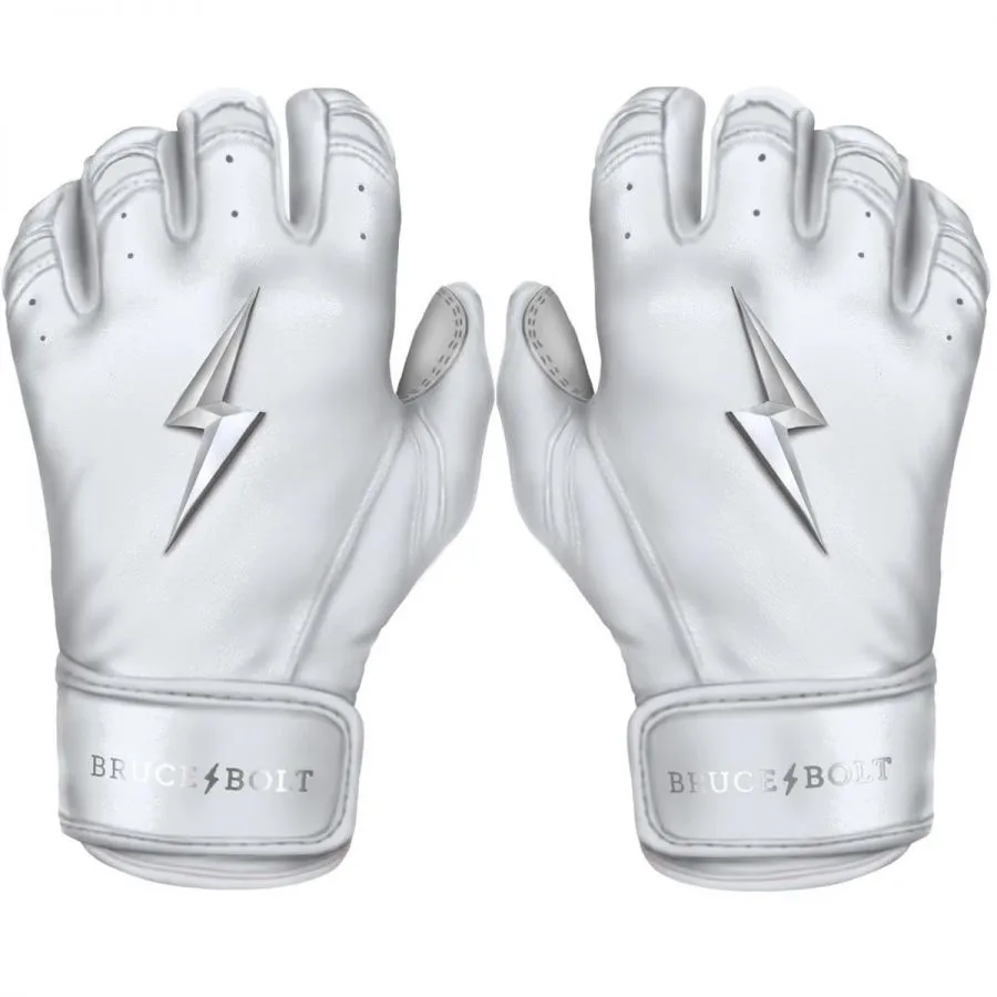 Bruce Bolt Youth Premium Pro Short Cuff Chrome Series Pair of Batting Gloves