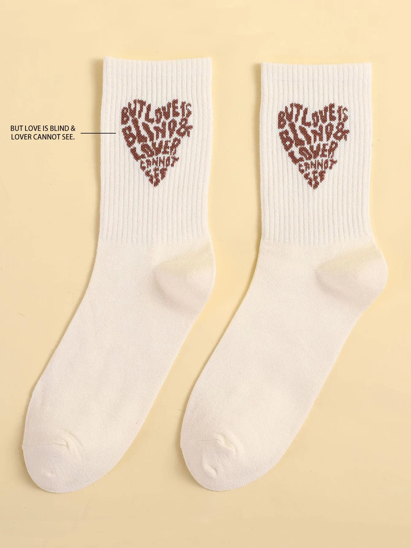 But Love Is Blind Crew Socks for Women Fun Socks Funky Socks Novelty Socks