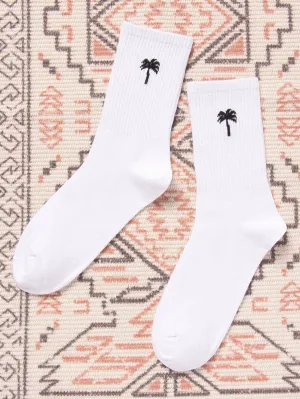 Coconut Tree Crew Socks Silly Socks for Women Funky Socks Funny Socks Novelty