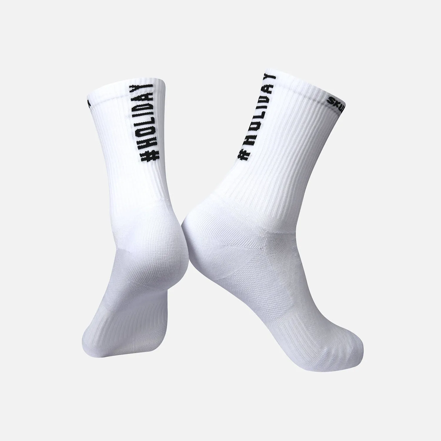 Cotton Blend Socks White Holiday II C