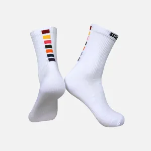 Cotton Blend Socks White Holiday II C