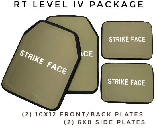 Crusader 2.0 l St. Michael FULL ARMOR KIT COMBO PACKAGE with Crusader 2.0  Medical Kit   LEVEL IV  (2) 10x12 Front/Back Plates (2) 6x8 Side Plates (Level III)