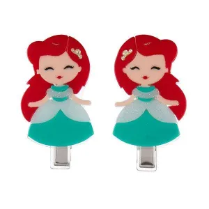 Cute Doll Red Hair Alligator Clips Set