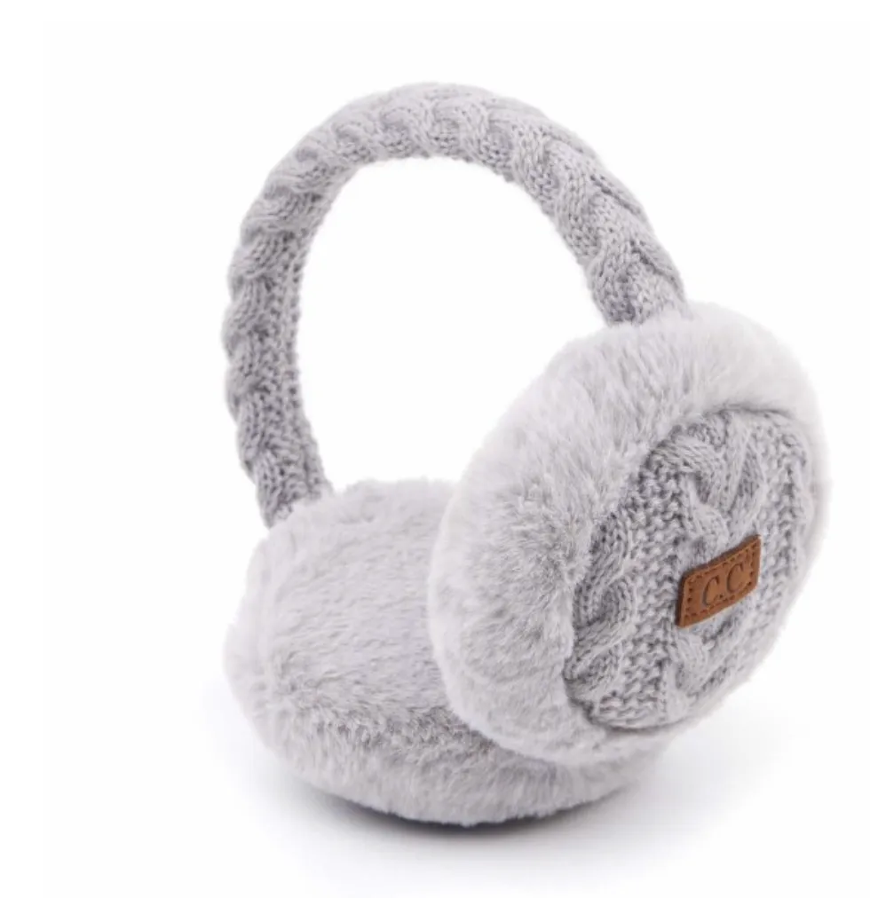 #F37 Cable Knit Adjustable CC Earmuffs