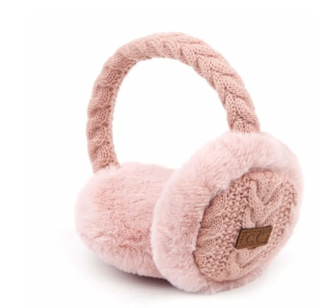 #F37 Cable Knit Adjustable CC Earmuffs