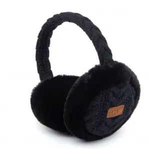 #F37 Cable Knit Adjustable CC Earmuffs