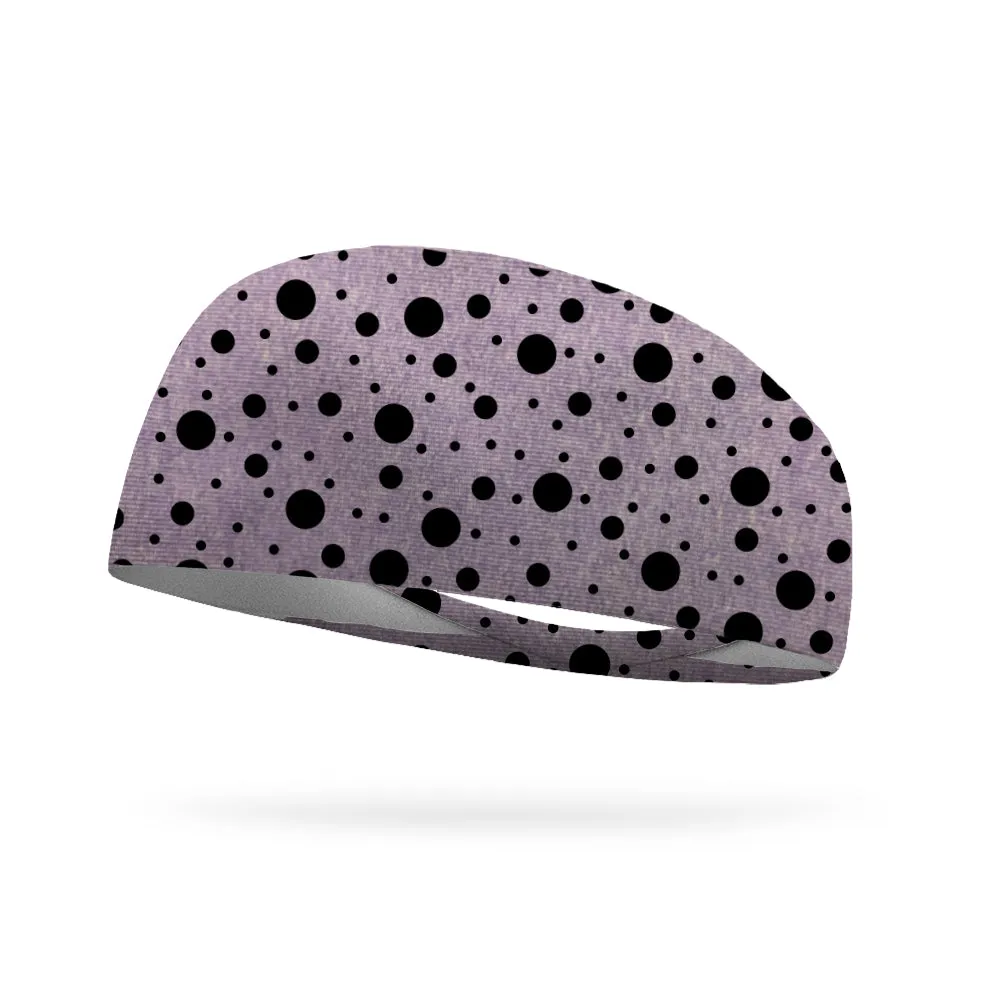 Fashion Polka Dot Overlay Headband - 4" and 3" Tapered