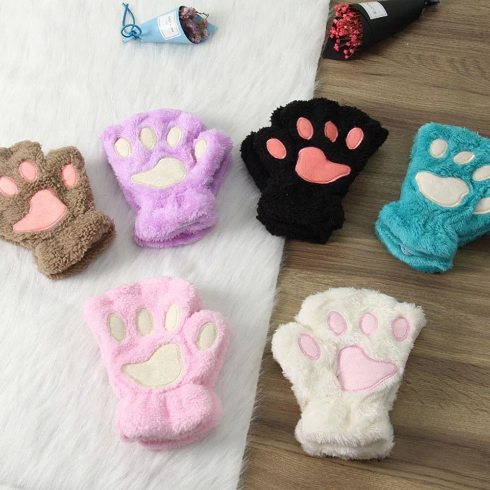 Furry Neko Mittens