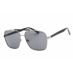 Guess Factory Men's Sunglasses - Shiny Gunmetal Metal Pilot Shape Frame | GF5111 08A