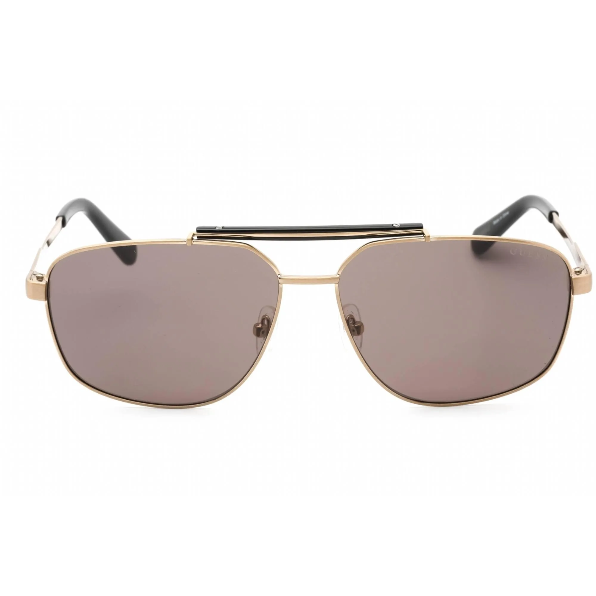 Guess Men's Sunglasses - Full Rim Gold/Black Metal Aviator Shape Frame | GU00054 33A