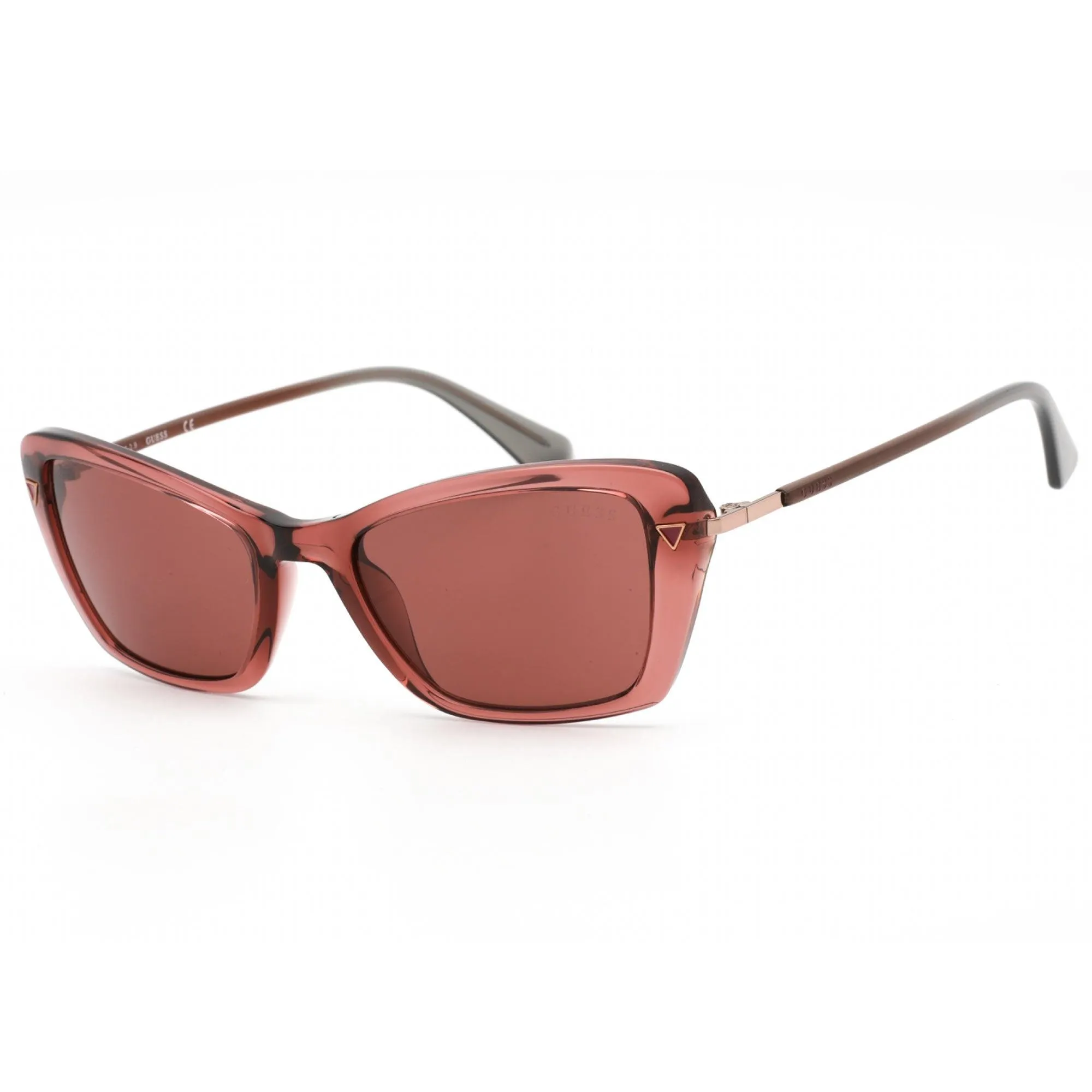 Guess Women's Sunglasses - Bordeaux Lens Plastic Cat Eye Shape Frame | GU7654 69S