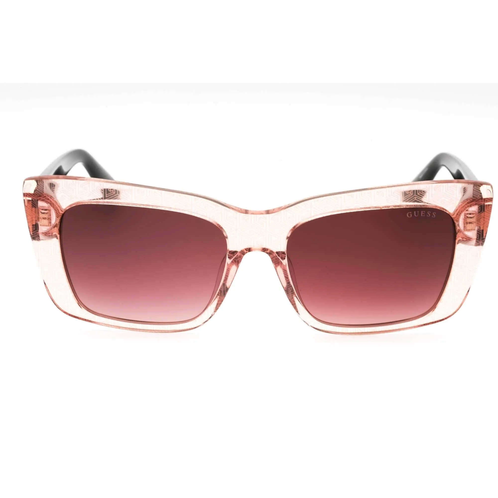 Guess Women's Sunglasses - Shiny Pink Acetate Cat Eye Frame Bordeaux Lens | GU7890 72T