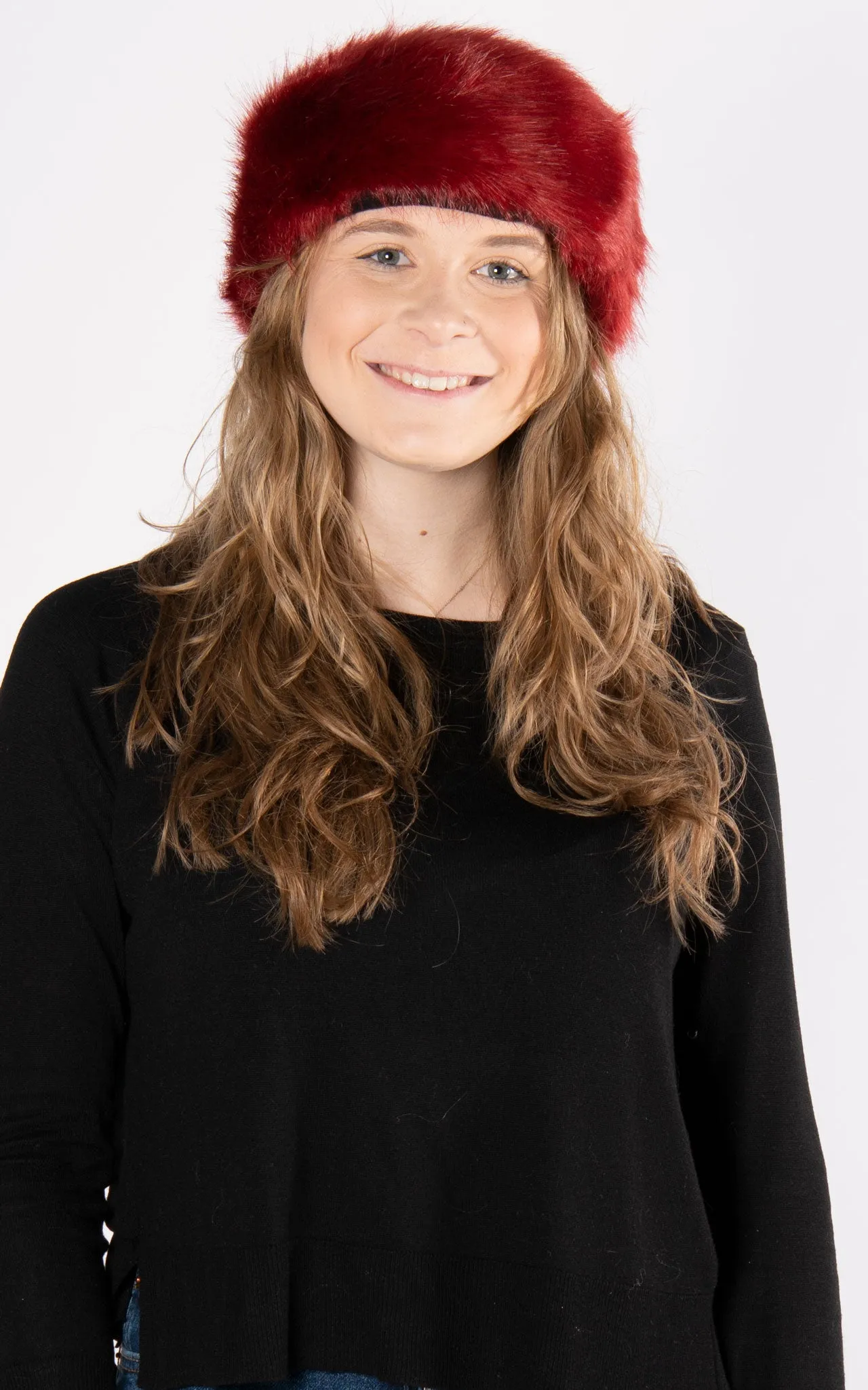 Headband Faux Fur | Red