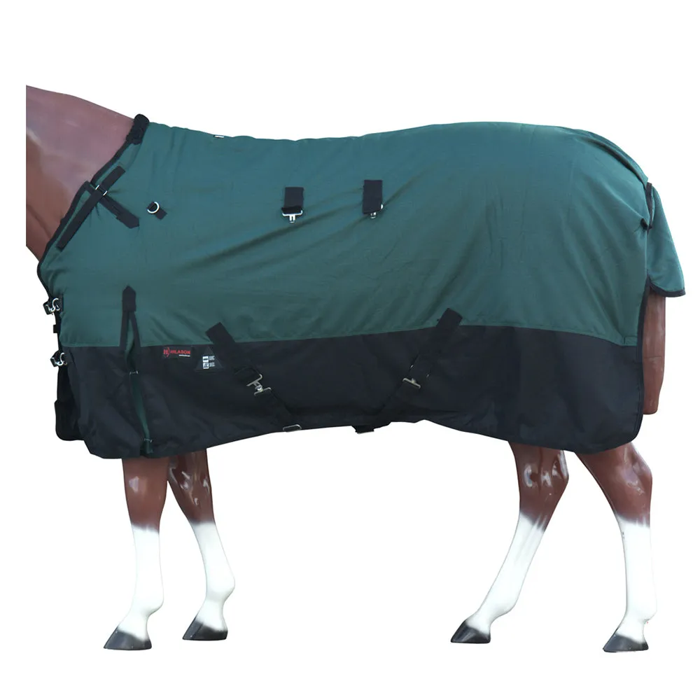 Hilason 1200D Turnout Light Winter Waterproof Rain Sheet Horse Sheet Black