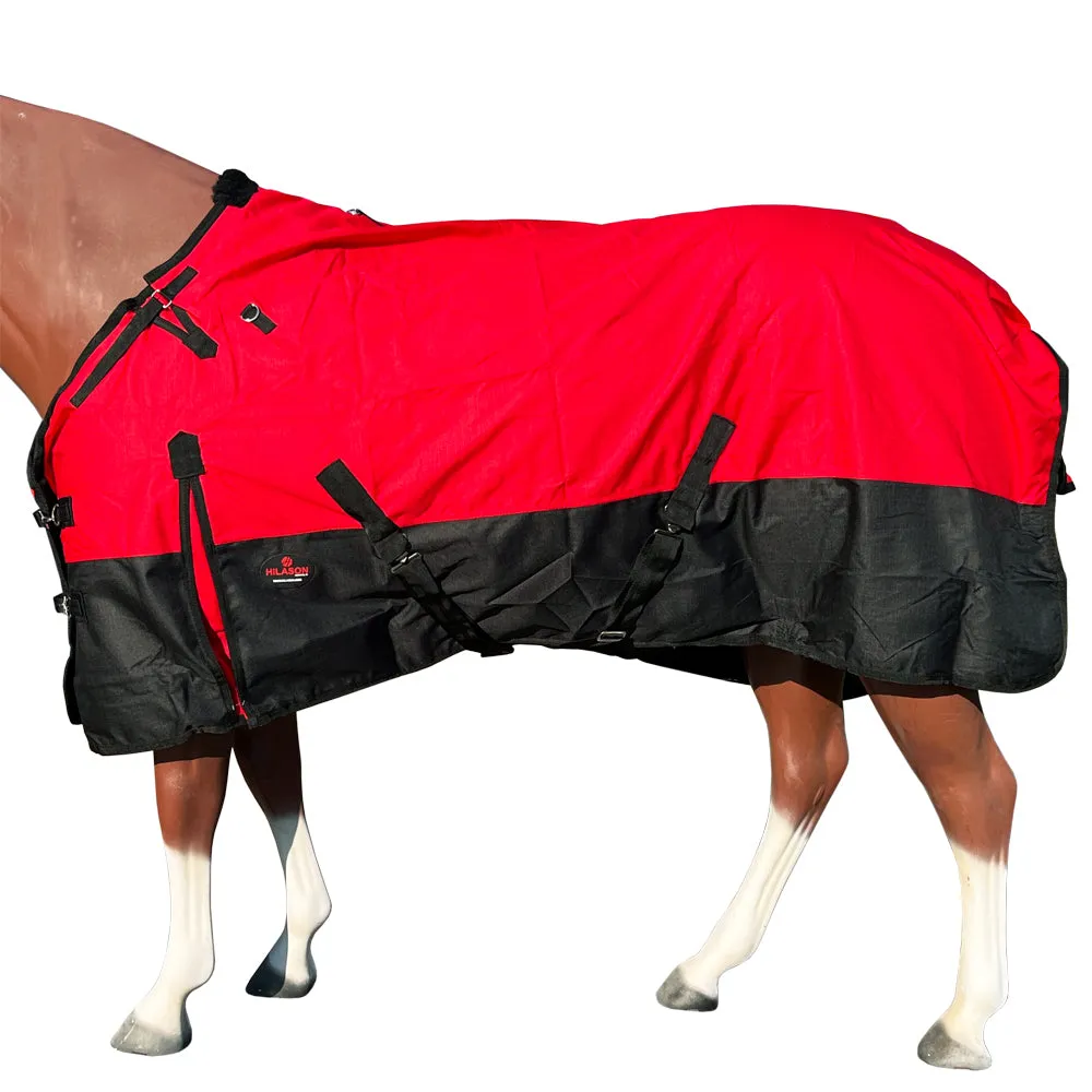 Hilason 1200D Turnout Light Winter Waterproof Rain Sheet Horse Sheet Black