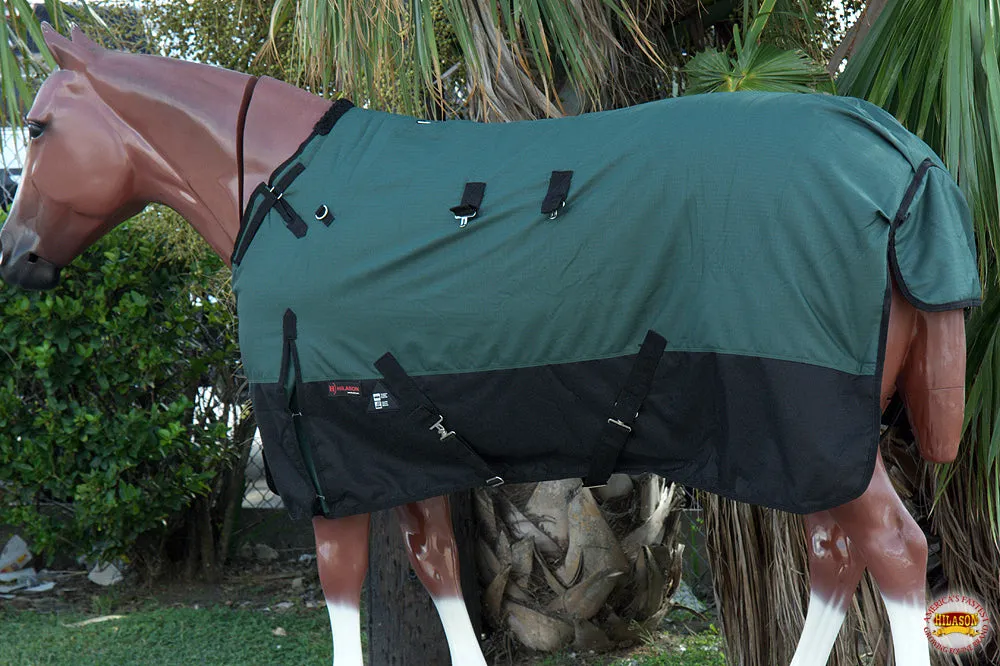 Hilason 1200D Turnout Light Winter Waterproof Rain Sheet Horse Sheet Black