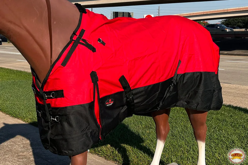 Hilason 1200D Turnout Light Winter Waterproof Rain Sheet Horse Sheet Black