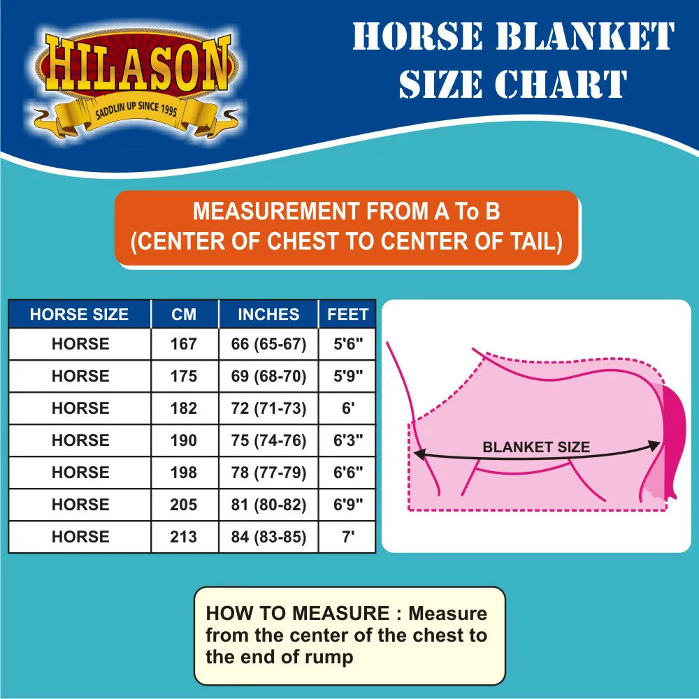 Hilason 1200D Waterproof Horse Hood Neck Turnout Blanket Belly Wrap Plaid