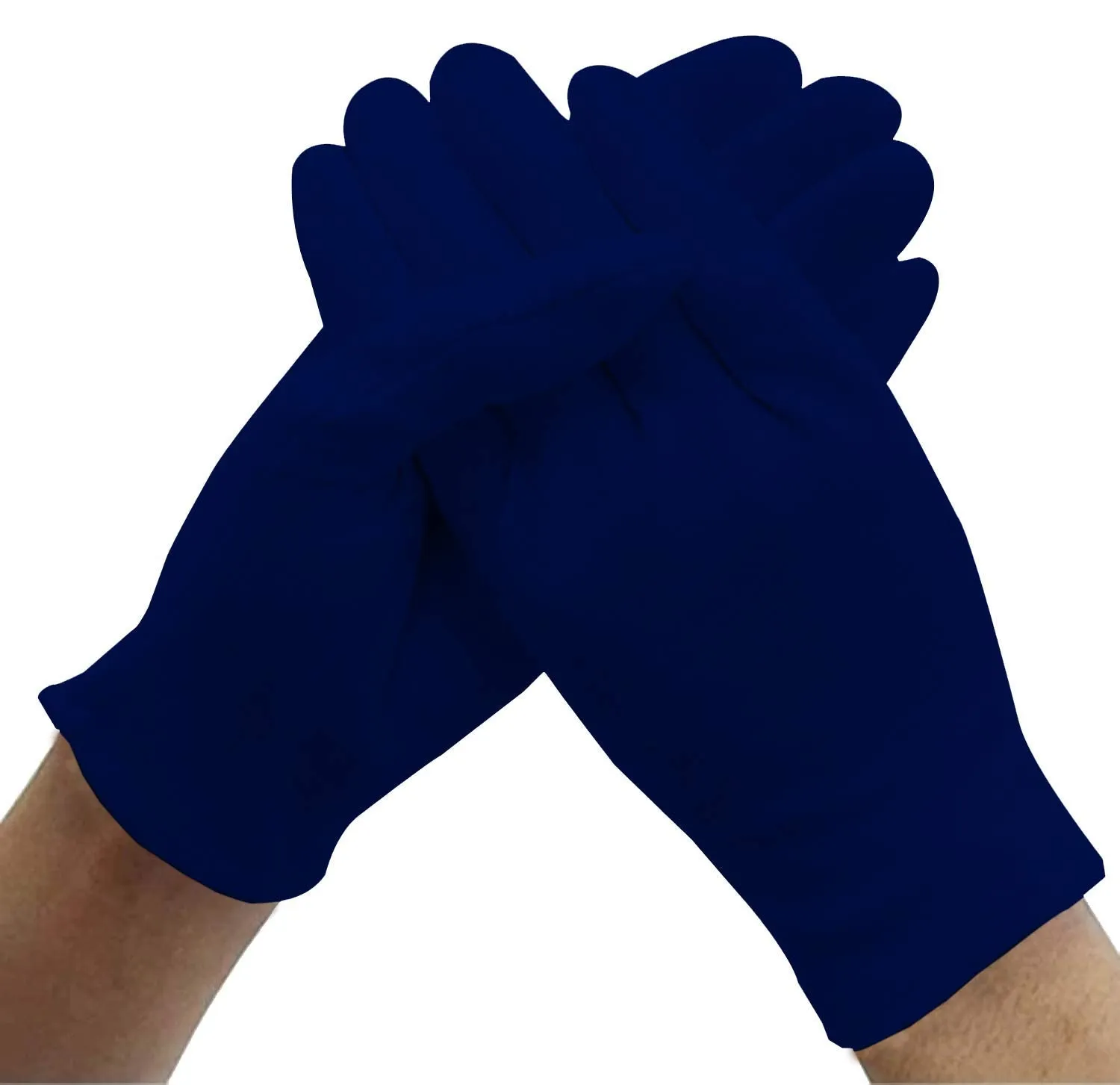 Kuber Industries Men's & Women's Cotton Hand Summer Gloves for Protection from Sun Burn/Heat/Pollution (Pack Of-3 Pairs, Blue)-MASK46459