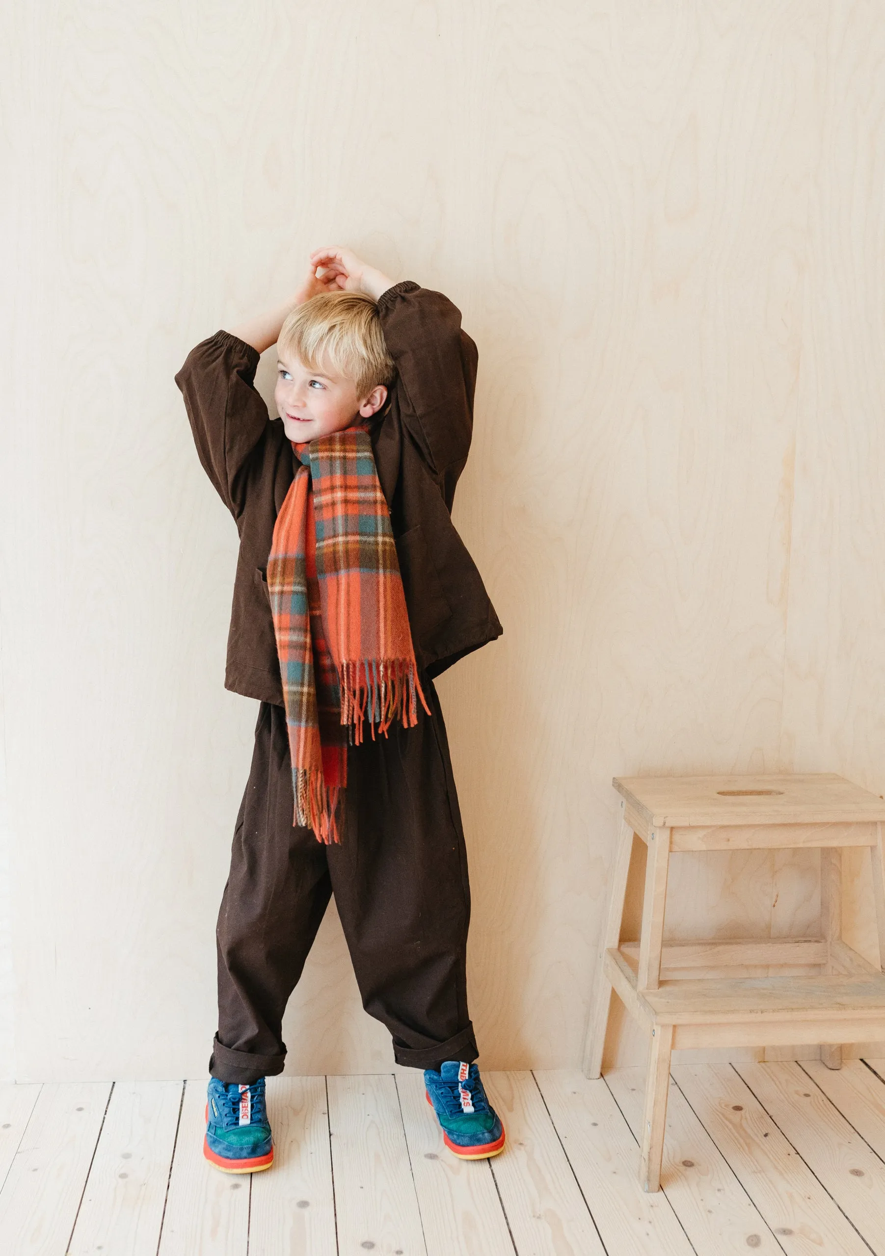 Lambswool Kids Scarf in Stewart Royal Antique Tartan