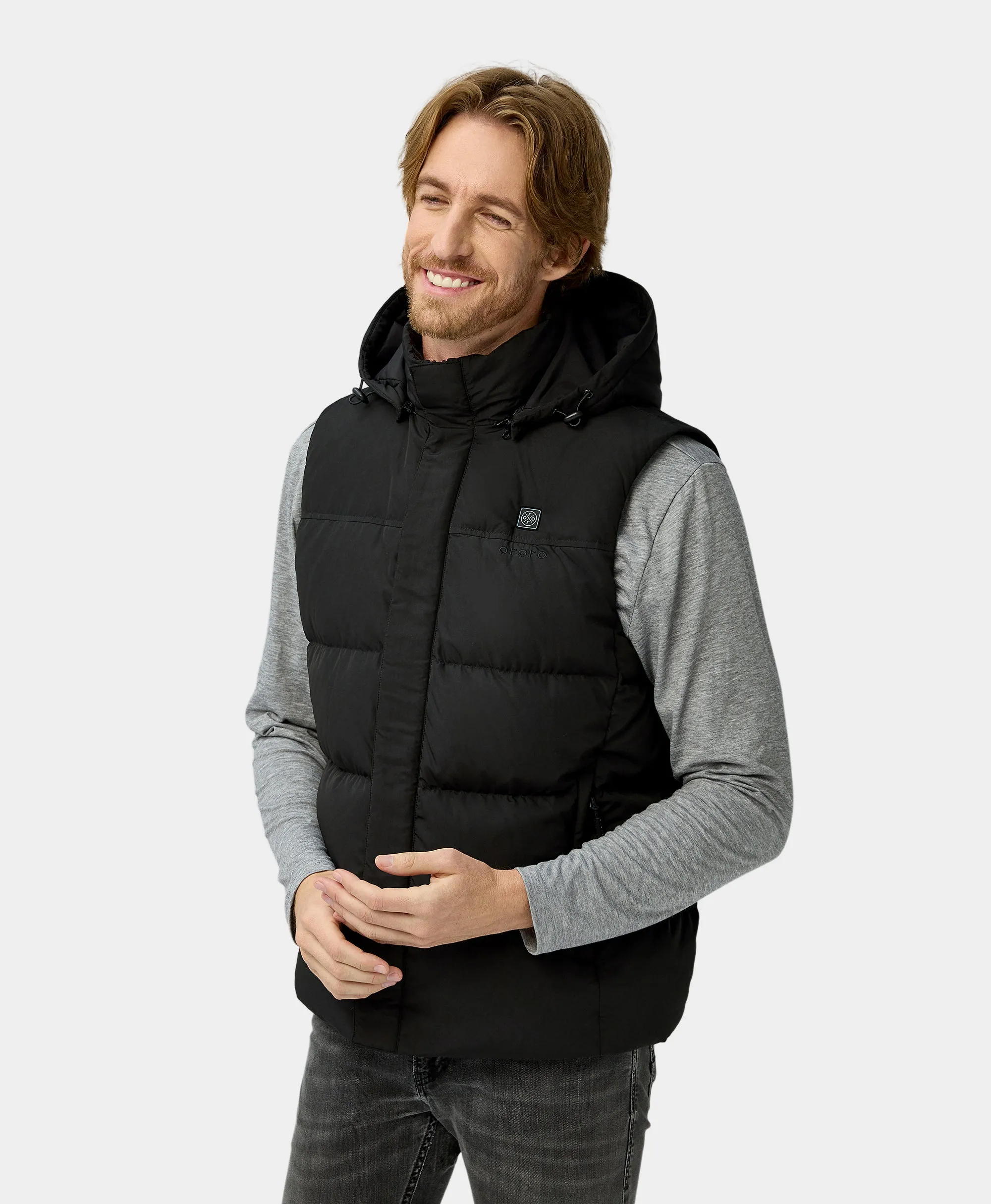 (Open-Box) Men's Heated Down Vest (Battery Set Not Included)