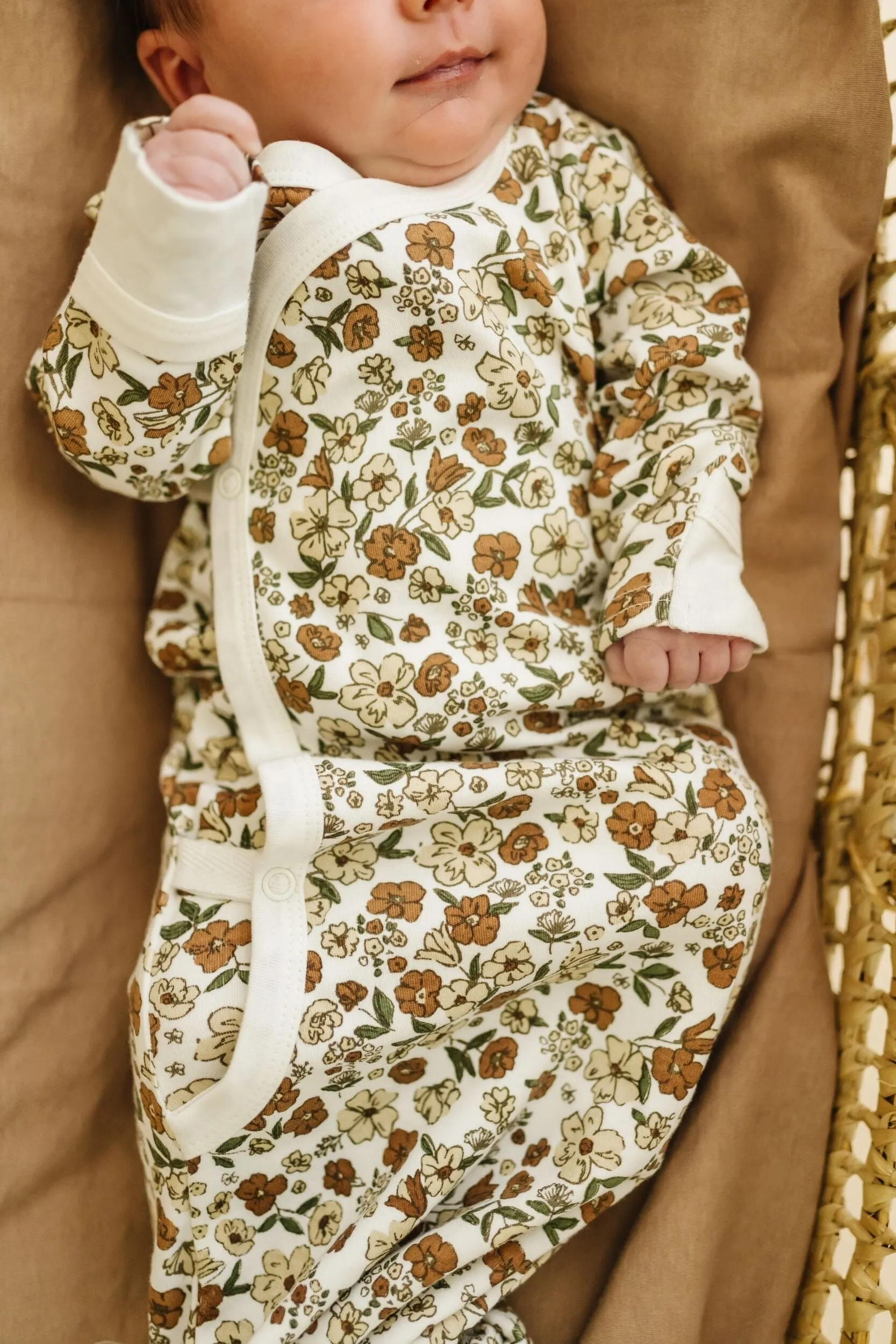 Organic Kimono Knotted Sleep Gown | Daffodil