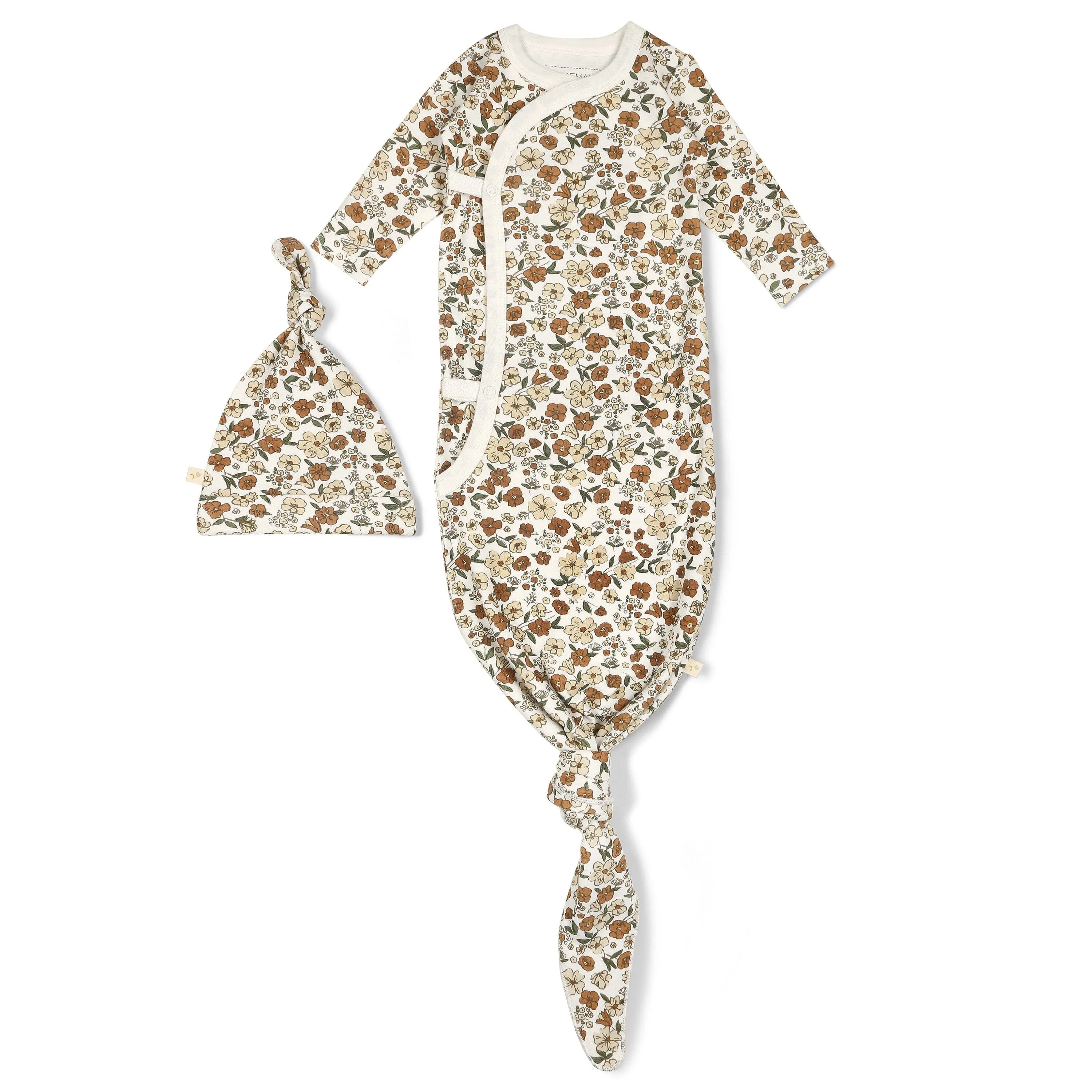 Organic Kimono Knotted Sleep Gown | Daffodil