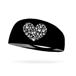 Paw Heart Wicking Performance Headband