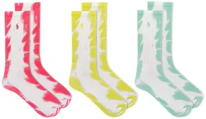 Polo Ralph Lauren Women's 3-Pack Tie Dye Crew Socks