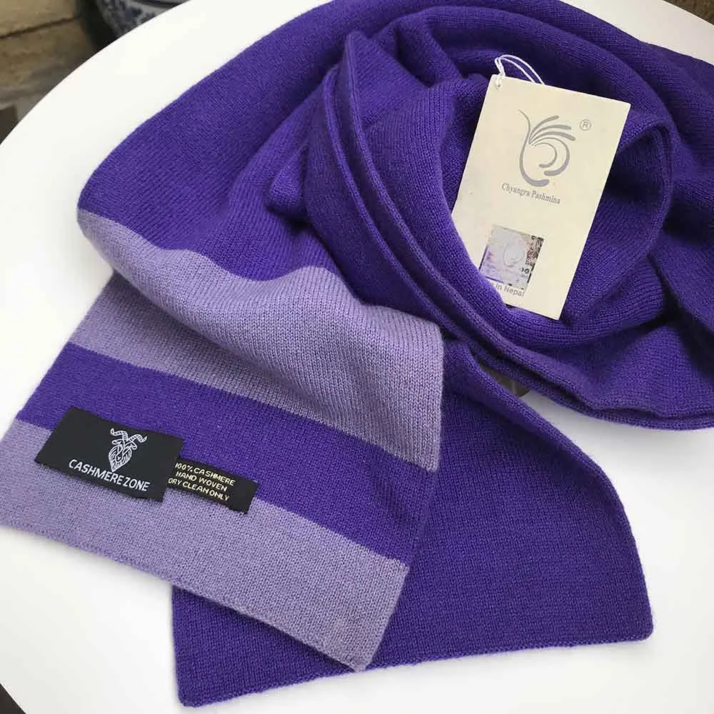 Purple Haze Lavender Pure Cashmere Scarf