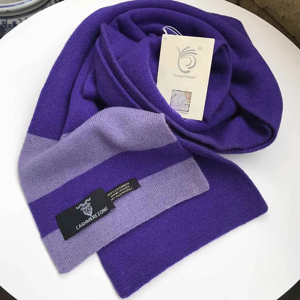 Purple Haze Lavender Pure Cashmere Scarf