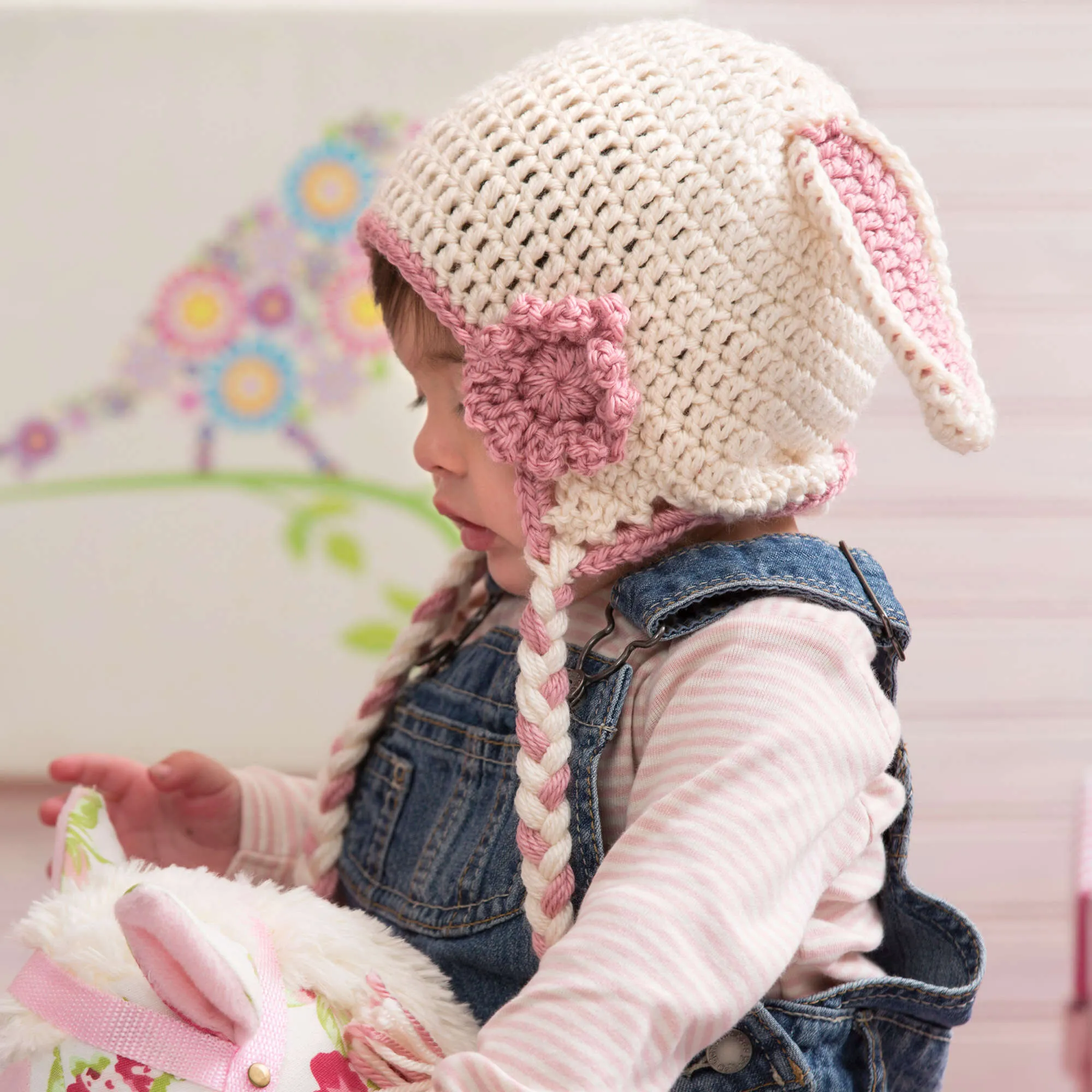 Red Heart Crochet Sweet Bunny Hat