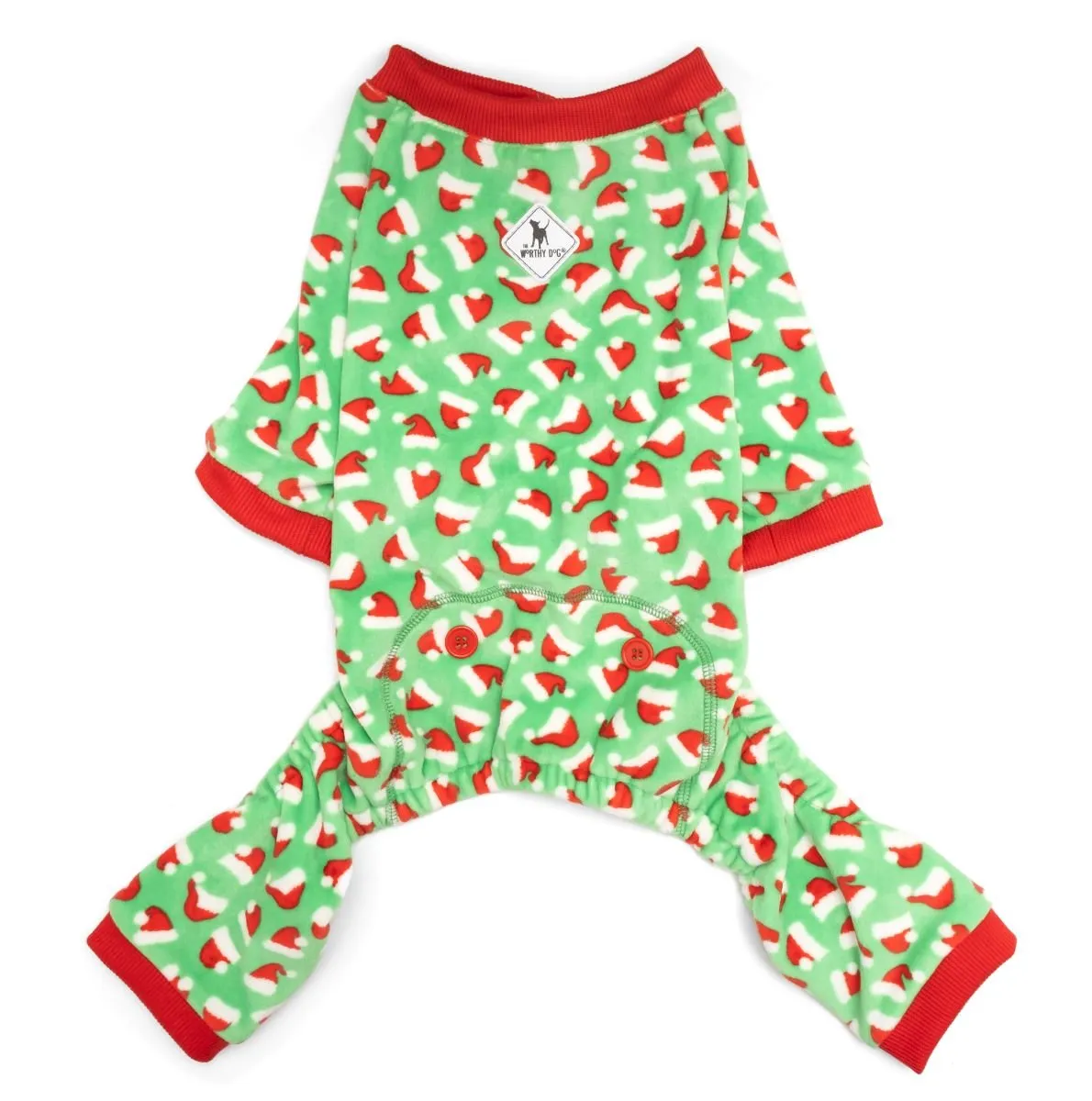 Santa Hats Fleece Dog Jammies