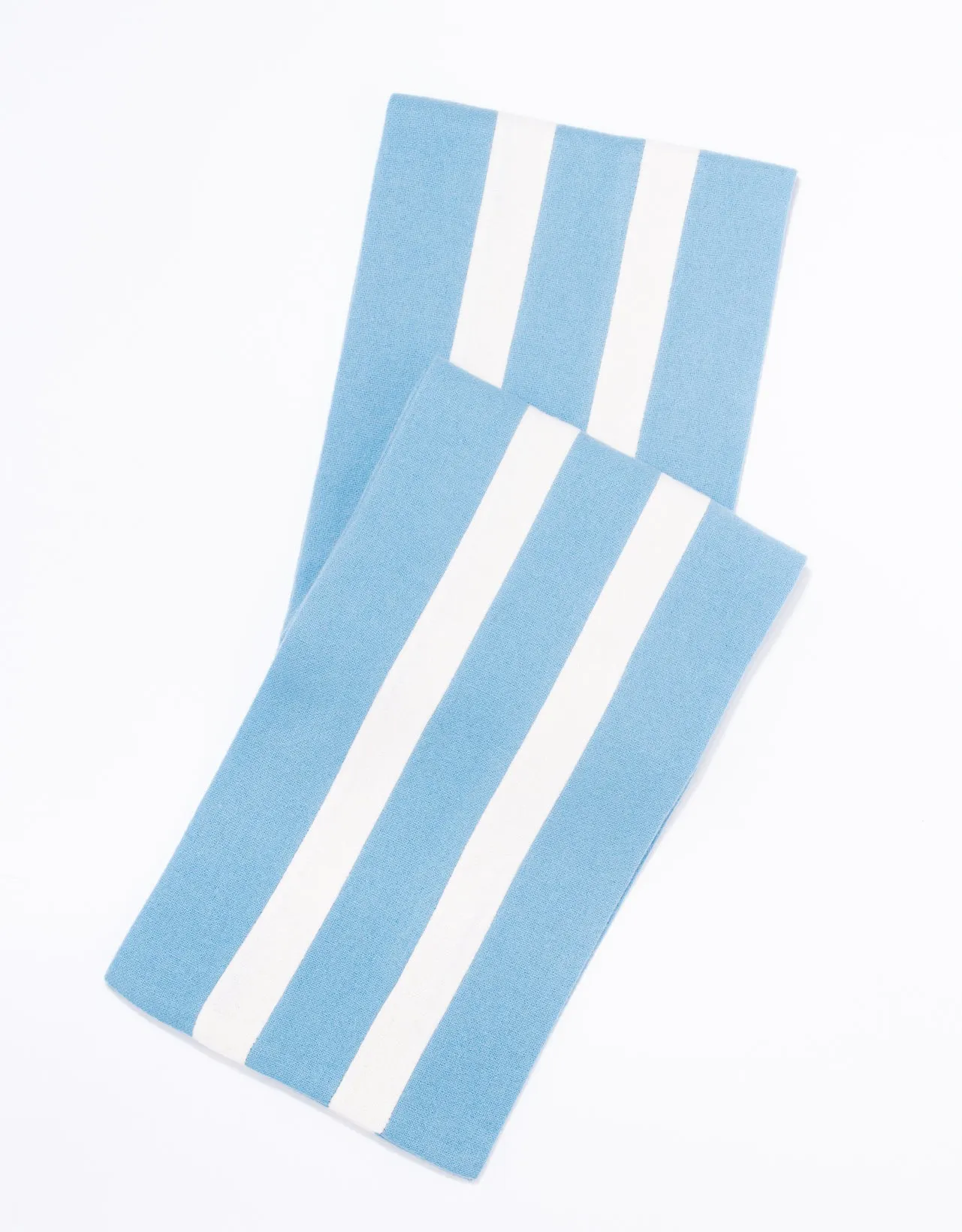 SCHOOLBOY MUFFLER - LIGHT BLUE/WHITE