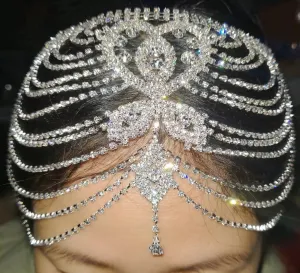 Silver Tiara Bridal Headpiece Bridal Crystal Hair Jewelry