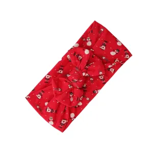 Soft n Stretchy Single Red Santa Christmas Baby Headband