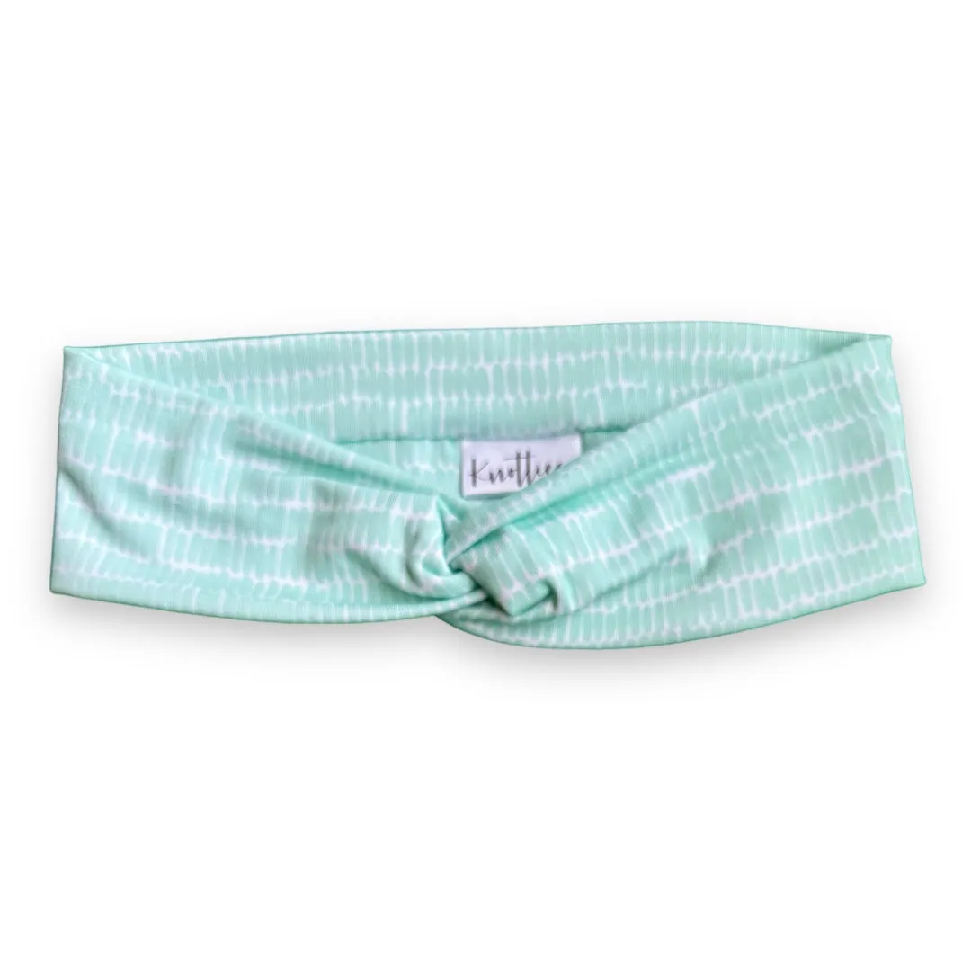 Teal Lines Knotties Headband