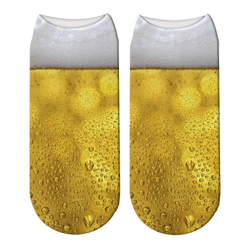 Unisex  Novelty Beer Pattern Cotton Cool Socks