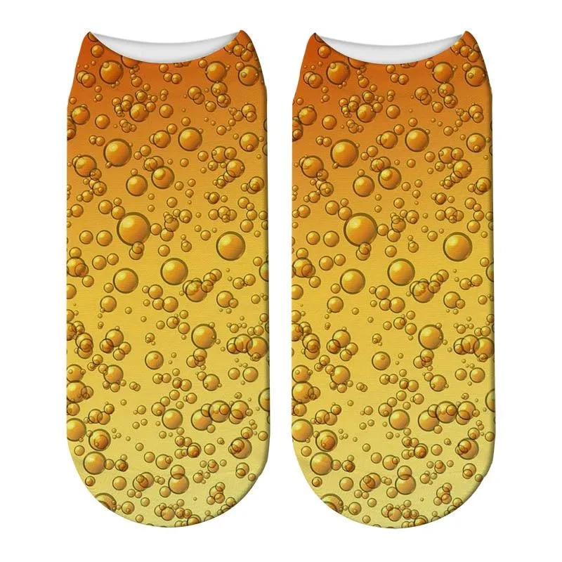 Unisex  Novelty Beer Pattern Cotton Cool Socks