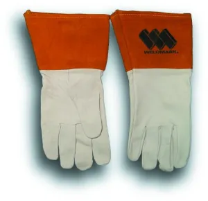 Weldmark WM811102 Tig/Mig Top Grain Kidskin Unlined with 4" Cuff Gloves (Pkg. of 12)