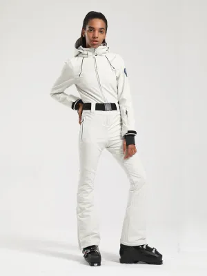 Women's Gsou Snow Classic Belted Flare One Piece Ski Suit